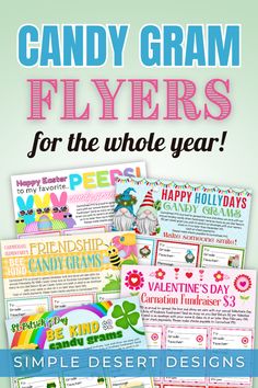 candygramm flyers for the whole year