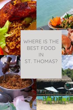 Planning a trip to the Caribbean would not be complete without a trip to St. Thomas. Aside from beaches, St. Thomas has great food and drink. Discover some of the best places to eat after you explore the island. #bestfood #Caribbean #seafood #beachbar St Thomas Virgin Islands Food, St Thomas Restaurants, St Thomas Virgin Islands Things To Do, Lunch Places