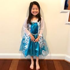 Sheer Top With Satin Bottom And Snowflake Cape Playful Blue Dress For Winter, Winter Playful Blue Dress, Playful Blue Winter Dress, Snowflake Fancy Dress Kids, Snowflake Costume Kids, Blue Christmas Princess Dress For Dress-up, Snowflake Dress Kids, Elsa Pajamas, Elsa Costume