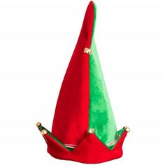 Skeleteen Adults  Costume Hat Prop is the perfect party Accessory for a Christmas party. The hat will fit most adults. The hat is made of red and green felt fabric. The hat ends in a dangling gold bell. Red Fun Cap Costume Hats And Headpieces, Red Fun Cap Costume Hat, Fun Red Costume Cap, Red Adjustable Christmas Hat, Adjustable Red Christmas Hat, Adjustable Christmas Costume Party Accessories, Red Costume Accessories For Winter Party, Red Winter Party Costume Accessories, Adjustable Christmas Costume Hats And Headpieces