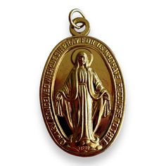 Enhance your spiritual journey with our Gold Plated Miraculous Medal Pendant from Rome, blessed by the Pope. Shop now for authentic Catholic gifts like Miraculous Medals, Vatican souvenirs, and religious jewelry. Free UPS shipping on eligible orders Spiritual Jewelry With Miraculous Medal As Gift, Gold Spiritual Jewelry And Charms For Blessing, Spiritual Jewelry With Miraculous Medal For Blessing, Our Lady Of Grace, Saint Catherine, The Blessed Virgin Mary, Divine Grace, The Pope, Catholic Medals