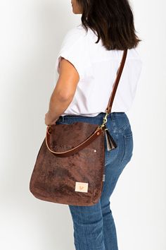 Birch Mocha Leather Carryall & Crossbody | Brown Leather Tote Bag |Meanwhile Horse Hair Tassels, Brown Leather Tote Bag, Raw Leather, Brown Leather Totes, Dark Denim Jeans, Brown Leather Strap, Every Single Day, Pocket Top, Leather Cleaning