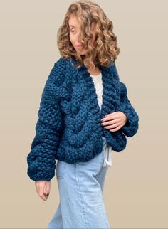 Make a cozy addition with cable knit cardigan. This chunky wool cardigan features an oversized fit, long sleeve, dropped shoulders, open front and cable knits. So cool and warm chunky knit cardigan perfect for colder weather. This womens wool sweater from high quality 100% merino wool that will make you feel all wrapped up in a super soft, warm and cuddly cloud! Fits well as with jeans and trousers so with a skirt or a dress. Hand knitted from extra soft and extra warm 100% merino wool. Thank yo Spruce Color, Autumn Jeans, Long Oversized Cardigan, Wool Sweaters Womens, Wool Hat Knit, Warm Cardigan, Chunky Cardigan, Chunky Wool, Chunky Knit Cardigan