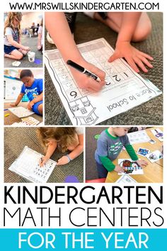 a poster with pictures of children doing different activities and writing on the same page, which includes