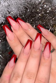 Unghie Sfumate, Valentine Nails, Acrylic Nails Coffin, Square Acrylic Nails, Coffin Nails Designs, Nail Arts, Best Acrylic Nails