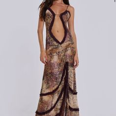 Jaden London Fatale Maxi Dress In Sunrose Size 4 Jaded London Dress, Jaded Ldn, Jordan Year, Outfit Art, Look Boho Chic, 2024 Wishlist, Looks Party, Jaded London, Lace Splicing