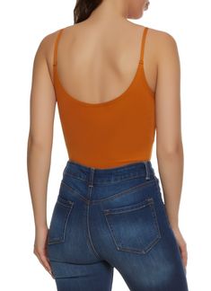 Sleeveless, Scoop Neck, Bodysuit, Bottom Snap Closure, Solid, Item Number 1405074827254 Casual Sleeveless Bodysuit With Built-in Bra, Casual Seamless Cami Bodysuit, Tank Bodysuit With Built-in Bra, Seamless Sleeveless Casual Bodysuit, Casual Sleeveless Seamless Bodysuit, Casual Seamless Camisole Bodysuit, Casual Seamless Sleeveless Bodysuit, Casual Sleeveless Orange Bodysuit, Casual Orange Sleeveless Bodysuit