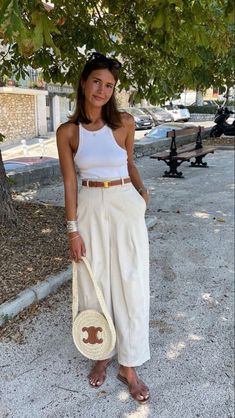 [AffiliateLink] 65 Perfect Summer Vacation Outfits For Women Advice You Have To Try Instantly #summervacationoutfitsforwomen European Fashion Summer, European Summer Outfits, Italy Outfits, Paris Outfits, Looks Street Style, Looks Chic, Summer Fashion Outfits, Looks Style