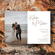 Celebrate your special day with our beautifully crafted wedding prints on Zazzle! From elegant invites to personalized decor, find everything you need to make your wedding unforgettable. Terracotta Whimsical Script Modern Save The Date Click to explore our exclusive collection and bring your dream wedding to life! 💍 Minimalist Modern Wedding, Magnetic Card, Beautiful Wedding Invitations, Wedding Save The Date