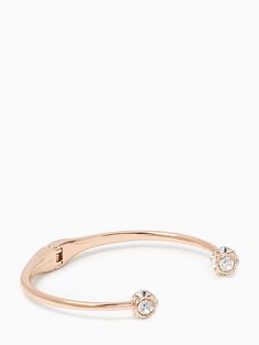 we say, stack your bracelets to make a statement. this makes the first one in your pile. or the 100th. | Kate Spade Lady Marmalade Open Cuff, Clear/Rose Gold Adjustable Stackable Rose Gold Bangle, Kate Spade Bangle Bracelet For Weddings, Kate Spade Bangle Bracelets For Wedding, Kate Spade Rose Gold Bracelets For Gift, Kate Spade Rose Gold Bracelet Gift, Kate Spade Bangle Bracelet As A Gift, Kate Spade Bangle Bracelet As Gift, Lady Marmalade, Bracelets To Make