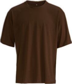 Brown Basic Relaxed Fit T-shirt, Brown Oversized Short Sleeve T-shirt, Brown Oversized Basic Top, Oversized Brown Cotton T-shirt, Casual Plain Brown T-shirt, Plain Brown Cotton T-shirt, Shades For Women, Neutral Shades, Oversized T Shirts