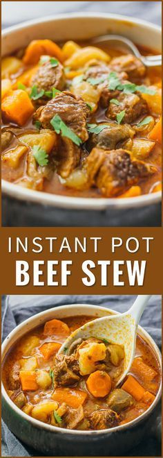 instant pot beef stew with carrots and potatoes