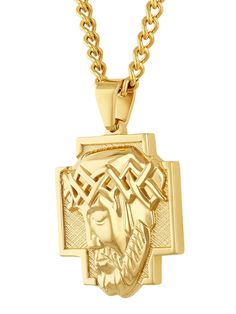 Made of high-quality materials, this pendant features a square-shaped head with an intricate design of the Crown of Thorns encircling the head of Jesus. Pendant: 28MM x 28MM x 6.5MM Chain: 24"Product Care : To keep your jewelry looking its best, we recommend following these simple care instructions. First, wipe your jewelry clean with a soft, dry cloth to remove any dirt or residue. Avoid using harsh chemicals or abrasives, as these can damage the surface of your jewelry. To prevent scratching, avoid wearing your jewelry while doing physical activities or when it may come into contact with other metals or gemstones. When not in use, store your jewelry in a separate compartment or pouch to prevent rubbing or scratching against other items. Material : Stainless Steel Digital Watches For Men, The Crown Of Thorns, Watches Collection, Latest Watches, Designer Watches, Crown Of Thorns, Bootie Sandals, Straw Bags, Sneaker Slippers