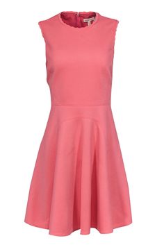 Current Boutique-Rebecca Taylor - Peach Textured Fit & Flare Dress Sz 8 Spring Wardrobe, Rebecca Taylor, Size 8 Dress, Fit Flare Dress, Fit & Flare, Flare Dress, Round Neckline, Fit And Flare, Color Pop