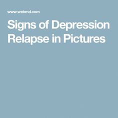 See some signs depression may be back. WebMD shows you when sadness, sleeping problems, irritability, and more may be signs to seek help for depression. Sleeping Problems, Warning Signs, Signs