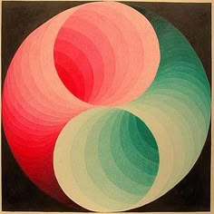 a drawing of three circles in different colors