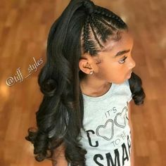 Cute Weave Hairstyles, Hairstyles For Black Hair, Birthday Hairstyles, Quick Weave Hairstyles, Natural Hairstyles For Kids, Christmas Hairstyles, Flat Iron Hair Styles, Black Kids Hairstyles, Girls Braids