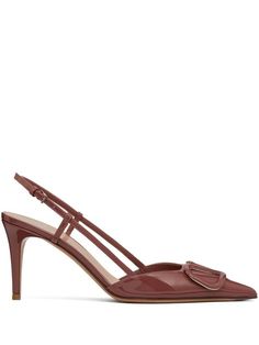 Slingback Pump, Valentino Garavani, Calf Leather, Stiletto Heels, Fashion Branding, Buckle, Pumps, Heels, Leather