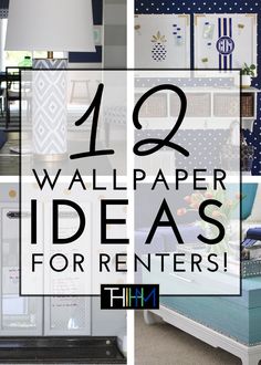 there are many different pictures with the words wallpaper ideas for renters