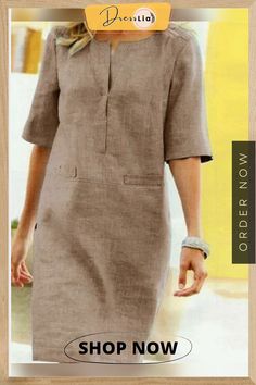 Modern and Breezy Dress Casual Shift Shirt Dress, Casual Solid Knee-length Shirt Dress, Casual Solid Color Knee-length Shirt Dress, Casual Solid Mini Dress With Pockets, Casual Solid Color Dresses With Pockets, Casual Solid Dresses With Pockets, Casual Beige Solid Color Dress, Casual Shift Mini Dress With Pockets, Casual Solid Color Dresses For Day Out