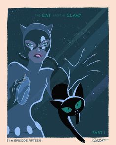 the cat and the claw movie poster with two black cats in front of a star filled sky