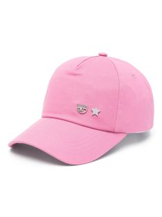 bubblegum pink cotton twill weave signature Eyelike plaque curved peak five-panel construction adjustable strap to the rear unlined Pink Visor Baseball Cap With Embroidered Logo, Pink Snapback Baseball Cap With Embroidered Logo, Trendy Pink Baseball Cap With Embroidered Logo, Pink Baseball Cap With Embroidered Logo, Casual Pink Hats With Logo Patch, Pink Sporty Baseball Cap With Curved Visor, Pink Baseball Cap With Curved Visor For Summer, Trendy Pink Baseball Cap With Curved Bill, Sporty Pink Baseball Cap With Curved Visor