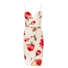 Womens maroon floral rose casual bodycon summer dress Rose Floral Dress, Well Dressed, Panther