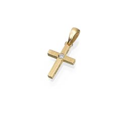 Latin Cross Necklace in 18K Gold Christian Jewelry From the Holy Land - Etsy Spiritual Beauty, The Holy Land, Gold Cross Pendant, Contemporary Designs, Great Lengths, Diamond Cross, Cross Jewelry