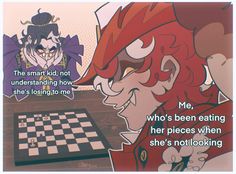 an image of a chess game with the caption that reads, she's not looking