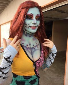 Sally Halloween Costume, Halloween Make-up Looks, Nightmare Before Christmas Sally, Cute Halloween Makeup, Halloween Makeup Scary, Halloween 3, Halloween Makeup Tutorial