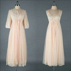 Late 60s Fashion, 1960s Lingerie, Beautiful Nightgown, Sleeping Gown, Vintage Night