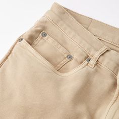 Your favorite pair of jeans just got a lot more comfy Casual Straight Bottoms With Patch Pockets, Straight Cotton Jeans With Pockets, Everyday Jeans With Hip Pockets For Fall, Everyday Bottoms With Belt Loops And Standard Cut Leg, Classic Relaxed Fit Jeans With Hip Pockets, Everyday Straight Pants With Pockets, Classic Beige Straight Leg Jeans, Classic High Rise Beige Jeans, Classic Beige High-rise Jeans