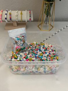 Create your own unique bracelets with Bead Confetti! Each bag contains a random assortment of colorful beads that will make you the cutest bracelets. The Bead Confetti will come with free stretch cord for making bracelets. Each bag is about 2"x3" and weighs about 23g/.8oz. A free gift is included with every purchase! Make Your Own Bracelet, Unique Bracelets, Handmade Jewelry Diy, Cute Bracelets, Perfect Gift For Her, Confetti, Bracelet Making, Free Gifts, Make Your Own