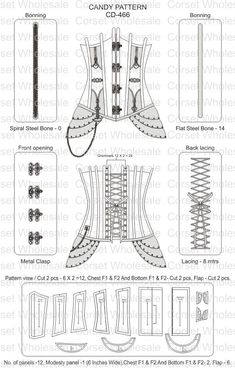 Underbust Corset Pattern, Corset Patterns, Tightlacing Corset, Absinthe Fairy, Pattern Corset, Diy Corset, Corset Steampunk, Mode Steampunk