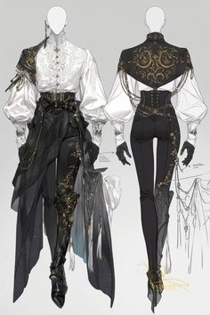 Male Clothes Design, Male In Dress, Clothing Concept Art, Fantasy Outfits Design, Fashion Concept Art, Fantasy Clothing Design, Dnd Clothes, Fashion Designer Dresses, Americana Style