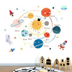 PRICES MAY VARY. 1,Lovely kids wall stickers:Our cute solar system wall decals are perfectly for your girls and boys room.These kids wall stickers are suitable for bedroom, playroom, living room, nursery room, kindergarten, school, classroom, etc. 2 ,The baby room wall decals are applicable smooth and flat surfaces: the planet wall decal works on most smooth, flat, dry and dust free surfaces, Peel and Stick Removable,including doors, glass,walls, windows,cupboard and more;Not Suitable for Rough Daycare Playroom, Wall Decal Boys Room, Solar System Wall Decal, Baby Room Wall Decals, Baby Wall Stickers, Space Wall Decals, Large Wall Stickers, Nursery Bathroom, Playroom Classroom