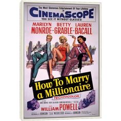 a movie poster for how to marry a million dollar man starring actors william powell and marilyn monroe