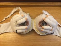 Amanda has created a scary movie #bra for The London #MoonWalk2015 Weird Swimsuit, Weirdcore Mask Ideas, Fantasy Bras Vs Fashion Shows, Rave Bras Diy Ideas, Bra Meme, Bra Crafts, A Scary Movie, Bra Art, Decorated Bras