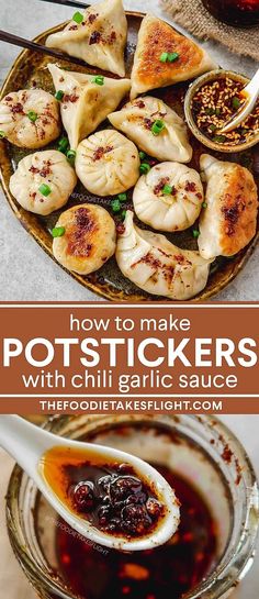 how to make potstickers with chili garlic sauce