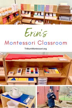 the montessori classroom is filled with lots of books and toys for kids to play with