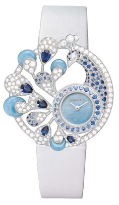 Boucheron Ajourée Héra jewellery watch, shortlisted for the Jewellery Watch award. Sketches Of Women, Boucheron Jewelry, Peacock Jewelry, Cute Watches, Amazing Watches, Women Watches, Watches Unique, Beautiful Watches, Patek Philippe