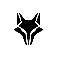 an animal's head is shown in black and white, with the word fox on it