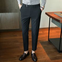 SPECIFICATIONS Material: COTTON Material: Polyester Applicable Season: Spring and Autumn Style: England Style Applicable Scene: Daily Front Style: Flat Pant Closure Type: Zipper Fly Gender: MEN Item Type: Suit Pants Flat Pant, England Style, Suit Pant, England Fashion, Business Formal, Autumn Style, Casual Office, Suit Pants, Office Casual