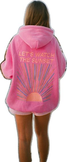 This hoodie has been upgraded to our “Oversized Lux” line of hoodies and changed to our ultra-soft “vintage washed” pink. **Because our “vintage washed” products are washed in small batches, there may be variation in brightness and uniformity of color.** Please refer to the Size Guide before purchasing. The "Let's Watch the Sunset" hoodie is perfect for all of your sunset-watching needs. Use wisely. Hoodie graphics are fully embroidered. Made with our signature Cotton/Poly Fleece Heavyweight ble Long Pictures, Zara Summer, Winter Beach, Beach Ideas, Winter Hoodies, Couples Costumes