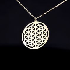 Flower of Life Meaning - Sacred Geometry. The Flower of Life is one of the basic sacred geometry shapes. ... The Flower of Life symbolizes creation and reminds us of the unity of everything: we're all built from the same blueprint Material: Solid Gold Karat: 14 K (585) Approximate weight : 2,65 gram Wholesale requests are welcome. **Please see our policies section for shipping and return information. Feel free to contact me with any questions or request Gold Sterling Silver Geometric Necklace, Geometric Yellow Gold Jewelry As Gift, Geometric Yellow Gold Jewelry For Gifts, Geometric Yellow Gold Jewelry Gift, Geometric Yellow Gold Jewelry For Gift, Flower Of Life Meaning, The Flower Of Life, Solid Gold Necklace, Flower Of Life