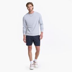 Get cozy in your Ponto Shorts, made with our signature DreamKnit™ fabric. Lightweight and smooth like butter, these shorts have a soft, stretchy material and our classic elastic waistband for an understated but overly comfortable everyday short. | Vuori Ponto Shorts | Midnight Heather | Medium Vuori makes premium performance apparel inspired by the active Coastal California lifestyle; an integration of fitness, surf, sport, and art. Breaking down the boundaries of traditional activewear, we are Everyday Activewear With Built-in Shorts, Sporty Shorts With Elastic Waistband For Everyday, Sporty Everyday Shorts With Elastic Waistband, Sporty Shorts With Ribbed Waistband For Everyday, Casual Relaxed Fit Everyday Pajama Shorts, Casual Relaxed Fit Pajama Shorts For Everyday, Athleisure Shorts For Everyday, Sporty Everyday Shorts, Sporty Short-length Activewear