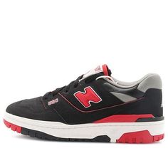 New Balance 550 'Black Red' BB550SG1 (SNKR/Unisex) Balance 550, Fashion Performance, Stylish Sneakers, Perfect Pair, New Balance, Black Red, Your Perfect, Black And Red, Sneakers