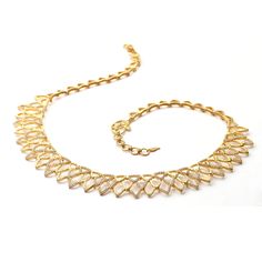 Vitality Leaf Cutout Necklace Set in 20K Yellow Gold with Diamonds. 3.01cts diamonds 20K yellow gold Length: 17 inches Width: 1 inch S Background, Leaf Cutout, Recycled Gold, Rose Cut Diamond, Rose Cut, Gold Leaf, Necklace Set, Lobster Clasp, Vines