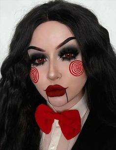 Saw Makeup, Billy The Puppet, Halloweenský Makeup, Holloween Makeup, Cute Halloween Makeup, Halloween Makeup Pretty, Cool Halloween Makeup, Halloween Eye Makeup, Amazing Halloween Makeup