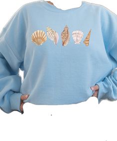 Blue Cotton Sweatshirt For Vacation, Blue Cotton Sweatshirt For Beach, Blue Crew Neck Sweatshirt For Vacation, Blue Crew Neck Sweatshirt For Beach Season, Blue Cotton Beach Sweatshirt, Blue Relaxed Fit Sweatshirt For Beach Season, Blue Graphic Print Sweatshirt For The Beach, Blue Sweatshirt For Summer Vacation, Blue Summer Sweatshirt For Vacation